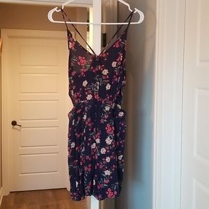 Navy Floral Romper